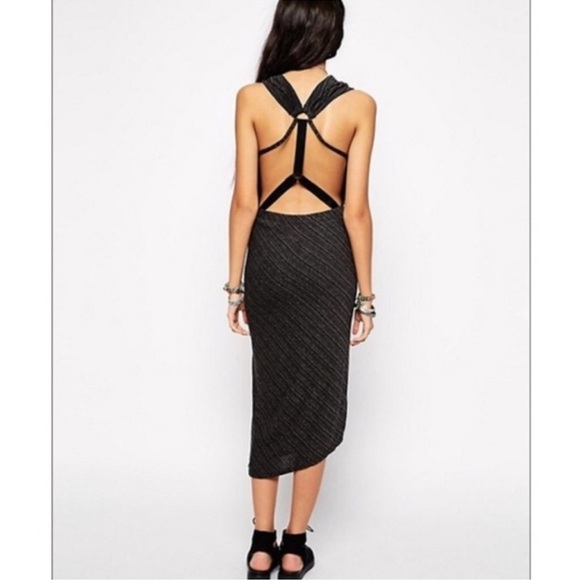 Free People Metallic Midi Body Con Dress - Picture 2 of 6